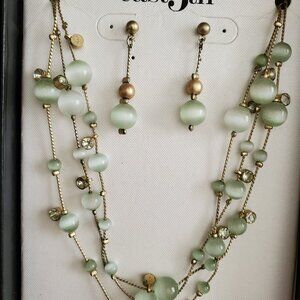 3-Strand Necklace and Earring Set